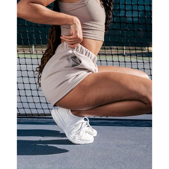 Women High Waisted Lounge Comfy Casual Cotton Shorts with Pockets - Picture 3 of 7